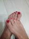 Piedini con smalto rosso
