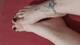 I miei piedini con la pedicure appena fatta